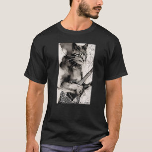 Cat Guitar Pet Musician Cat Friend Cat Kärlek Natu T Shirt