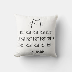 Cat Haiku Pillow Kudde