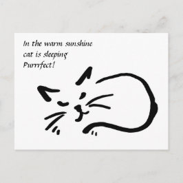 Cat haiku vykort