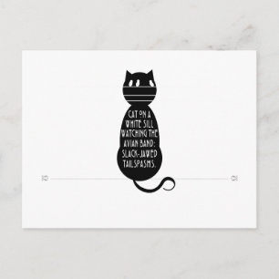 Cat Haiku-vykort Vykort
