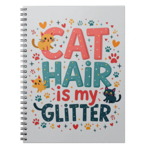 Cat Hair är Min Glitter - Lover - Lover Anteckningsbok