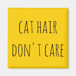 Cat Hair bryr sig inte om Gult Magnet