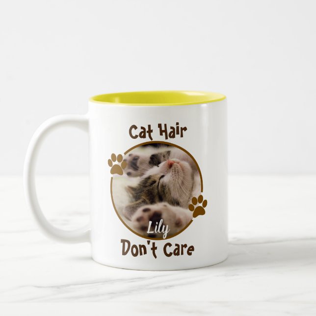Cat Hair bryr sig inte om Personlig mugg (Vänster)