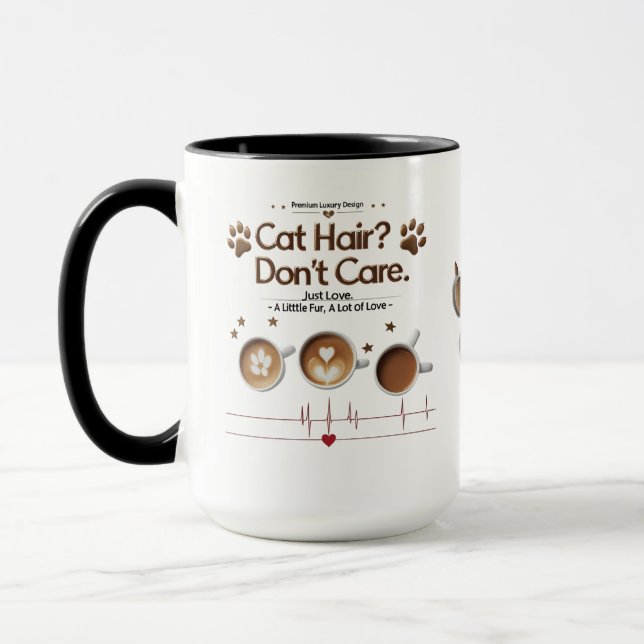 Cat Hair DoT Combo Mugg - Coffee & Cat Lover (Vänster)