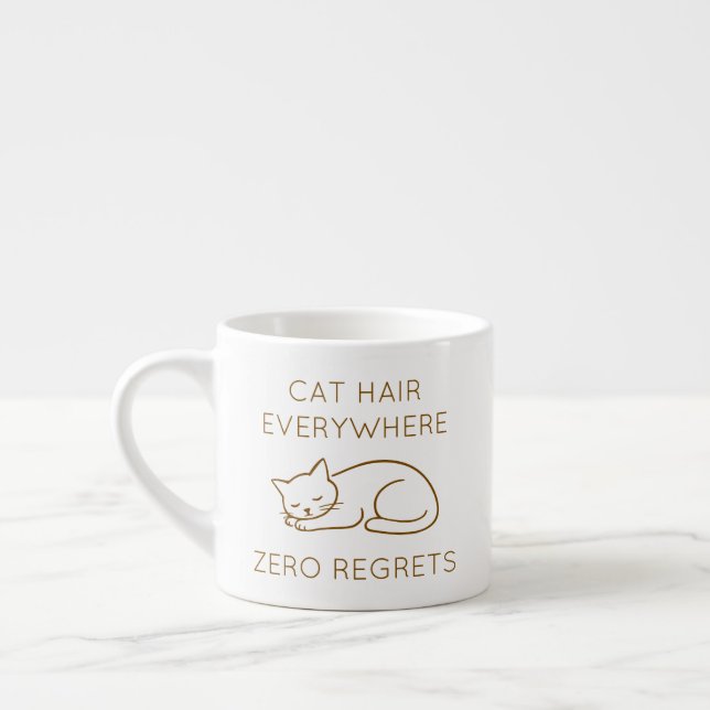 Cat hair everywhere zero regrets espressomugg (Vänster)
