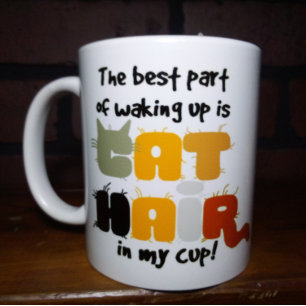 Cat Hair i min Kopp Humous Cat Lover Mugg