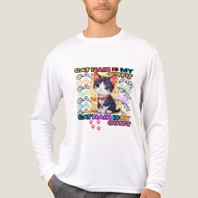 Cat Hair Is My Outfit T Shirt (Framsida)