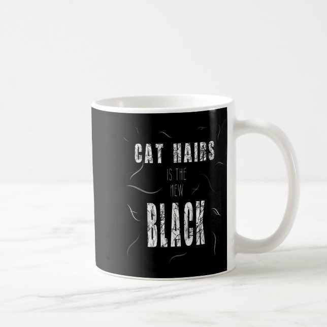 Cat Hair Is The New Black Funny  Kaffemugg (Höger)