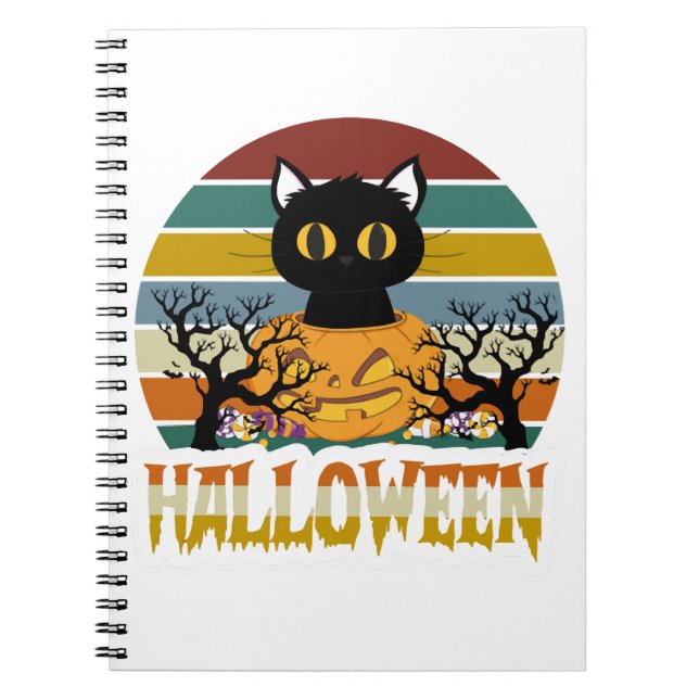 Cat Halloween Anteckningsbok (Framsidan)