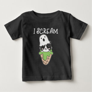 Cat Halloween Ghost I Sglass Ice Cream Pun T Shirt