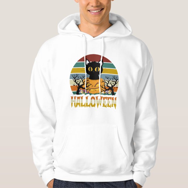 Cat Halloween Hoodie (Framsida)