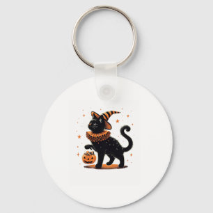 Cat Halloween-nuny Spooky Season Cat Witch Pumpki Nyckelring