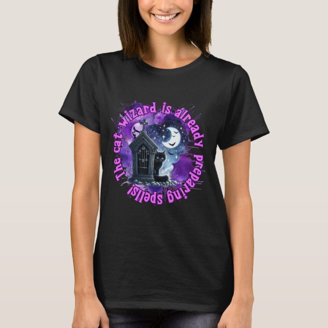 Cat Halloween Shirt T (Framsida)