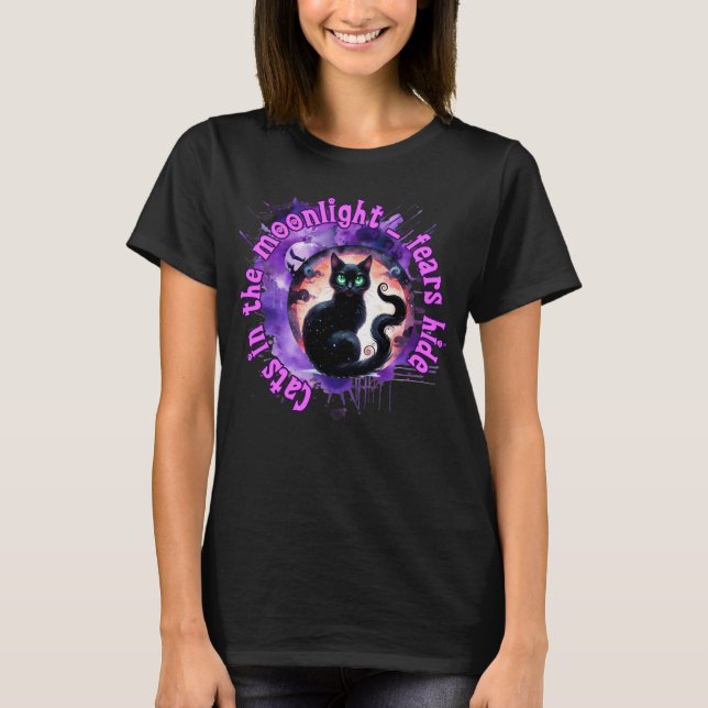 Cat Halloween Shirt T (Framsida)