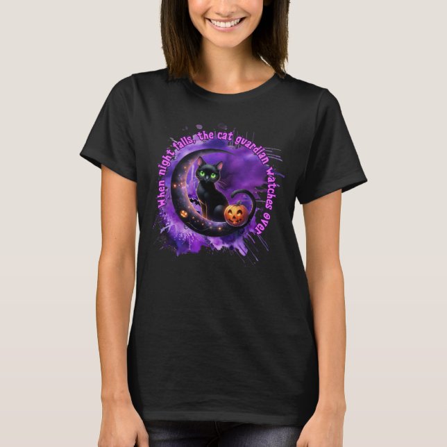 Cat Halloween Shirt T (Framsida)