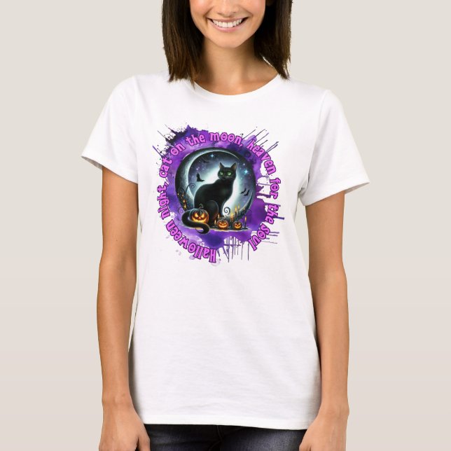 Cat Halloween Shirt T Shirt (Framsida)