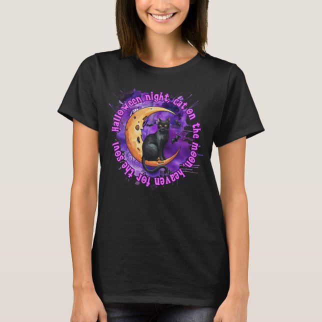 Cat Halloween Shirt T Shirt (Framsida)