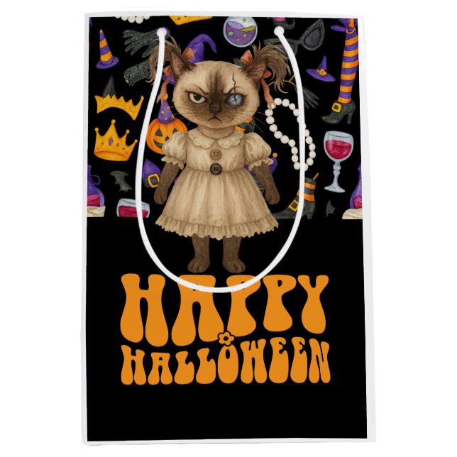 Cat Halloween Small Gift Bag (Framsidan)