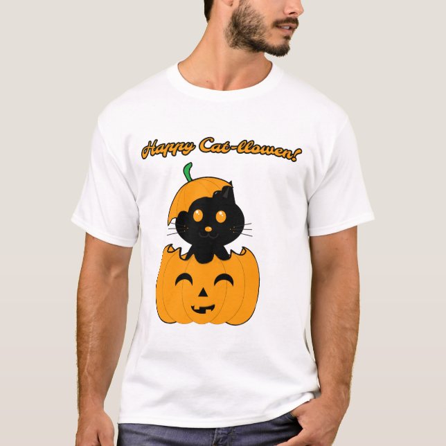 Cat-halloween T Shirt (Framsida)