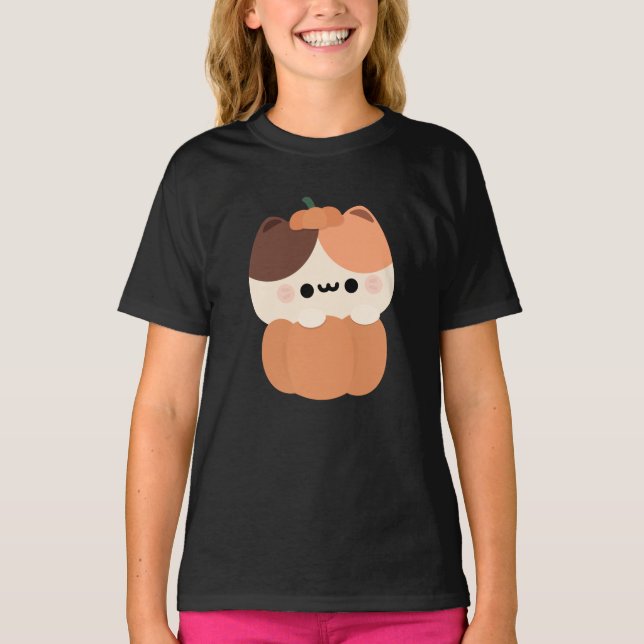Cat Halloween T Shirt (Framsida)