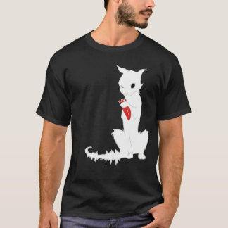 CAT HAR DIN TUNGA-skjorta edgy, VITTA CAT T Shirt