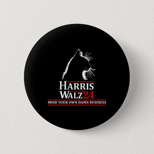 Cat Harris Walz 2024 Kamala Harris 2024 Tim Walz 2 Knapp (Framsida)