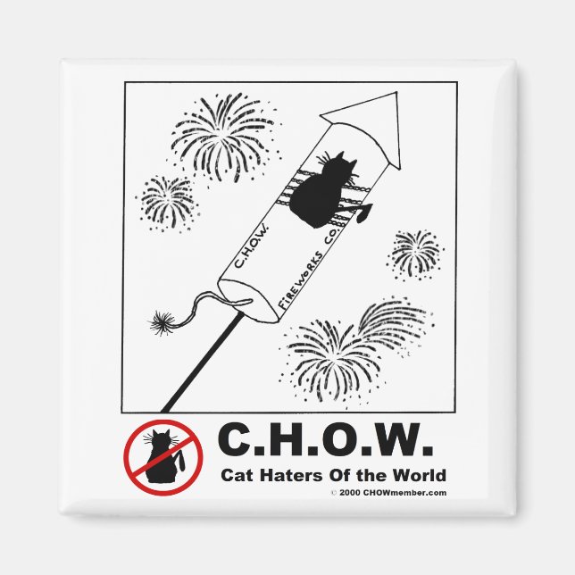 Cat Haters Fireworks Magnet (Framsidan)