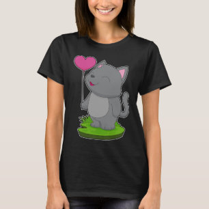 Cat Heart-ballong T Shirt