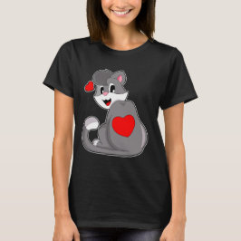 Cat Heart T Shirt