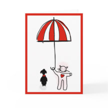 Cat Heart & Umbrella Kärlek Doggy Valentine Day
