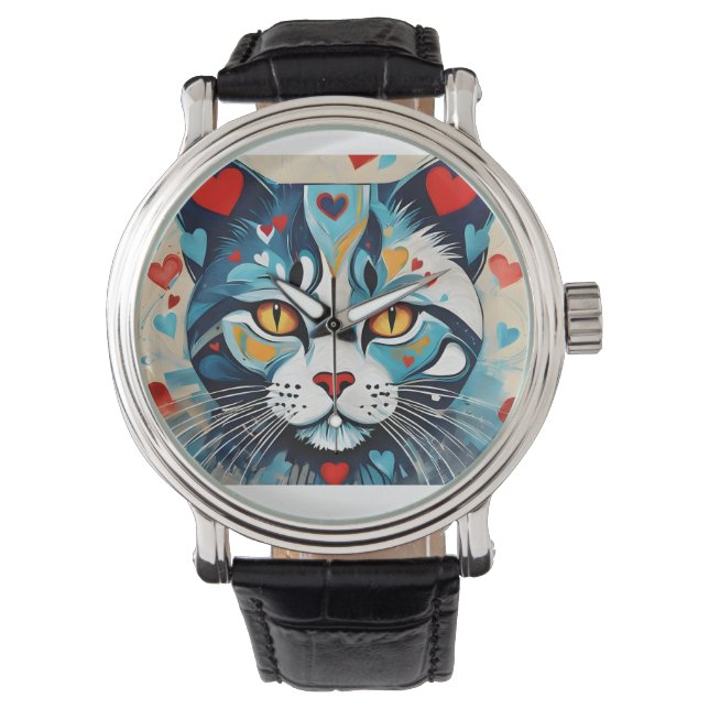 Cat Hearted Armbandsur (Framsida)
