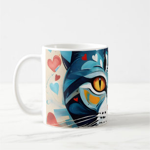 Cat Hearted Kaffemugg