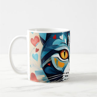 Cat Hearted Kaffemugg