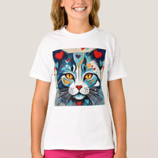 Cat Hearted T Shirt