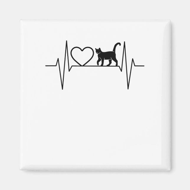 Cat Heartslag Magnet (Framsidan)