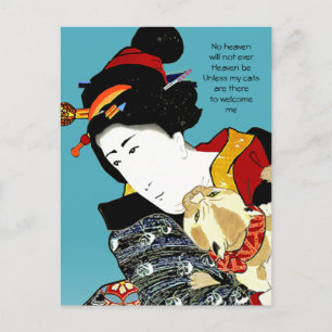 Cat Heaven Postcard Vykort