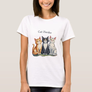 Cat Herder för Cat Lover T Shirt