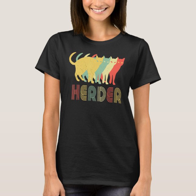 Cat Herder T Shirt (Framsida)