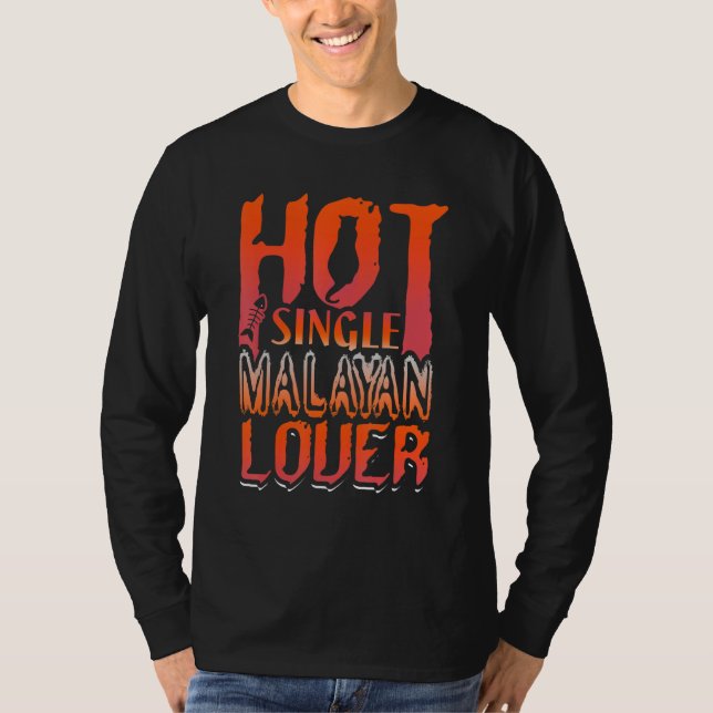 Cat Hett Single Malayan Funny Cat Design T Shirt (Framsida)