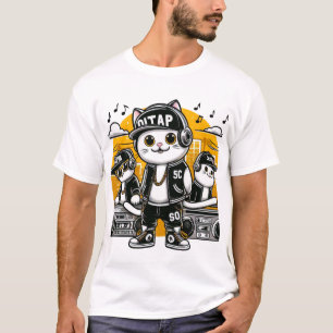 Cat hip hop t shirt