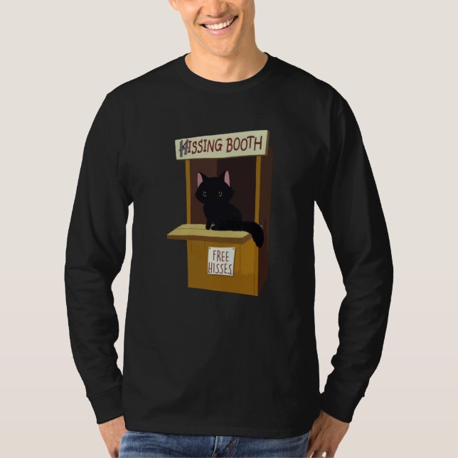 Cat Hissing Booth Free Hisses Animal T Shirt (Framsida)
