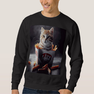 Cat Hockey Fransk Fries Lång Ärmad Tröja