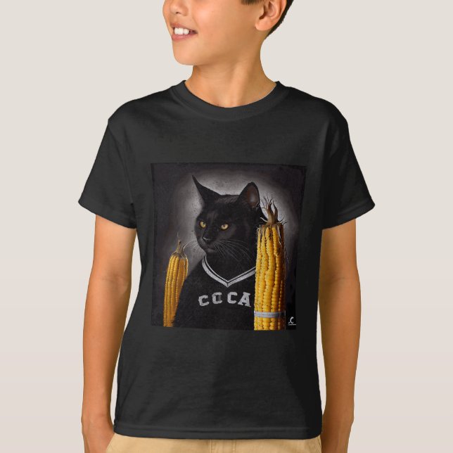 Cat Hockey Maj på Cob T Shirt (Framsida)