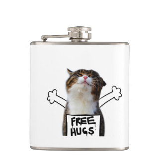 Cat Holding Free Hugs-tecken Fickplunta