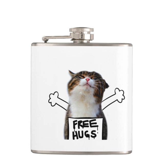 Cat Holding Free Hugs-tecken Fickplunta (Framsidan)