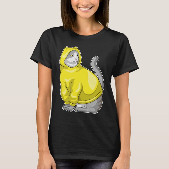 Cat Hoodie T Shirt (Framsida)