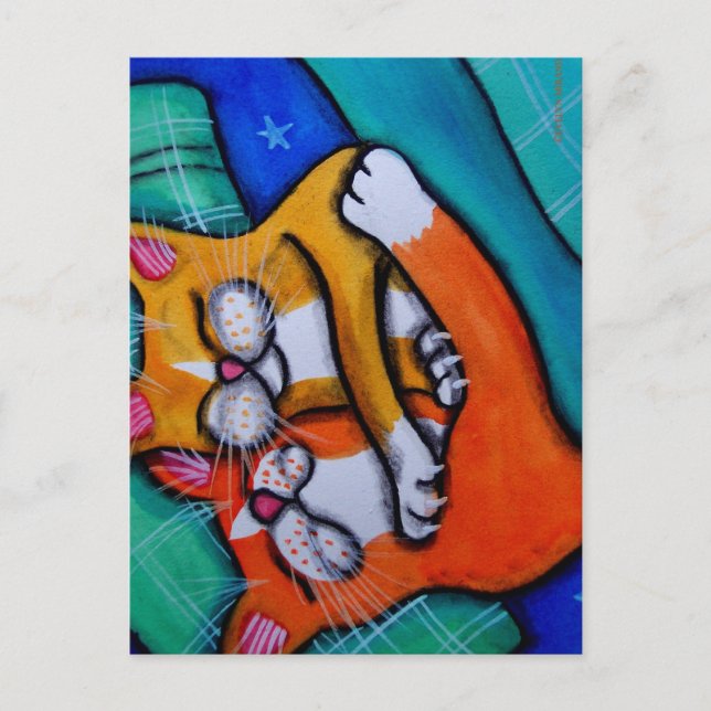 Cat Hugs Vykort (Framsida)