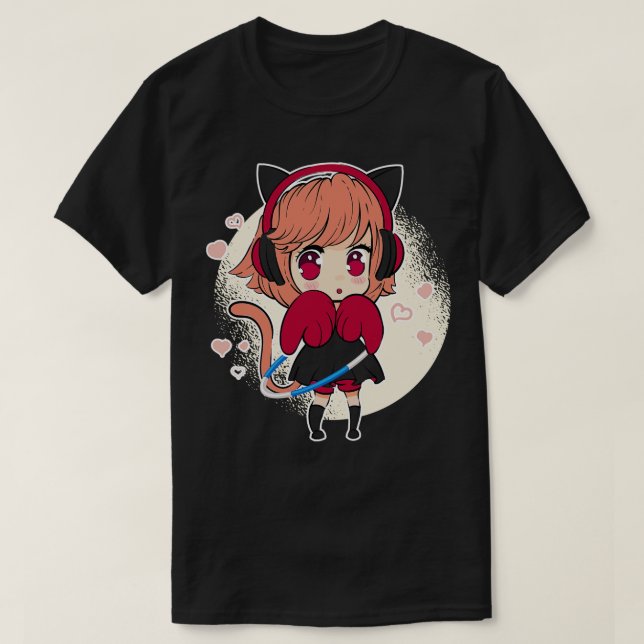 Cat Hula HoopGirl T Shirt (Design framsida)