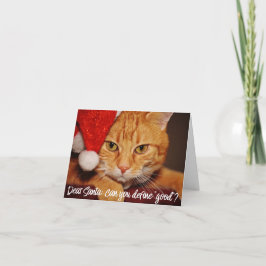 Cat Humor: Bäste Santa Define Bra | DJURÄLSKARE Helgkort