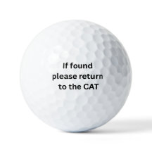 Cat Humor Golf Boll, Funny Cat Golf boll